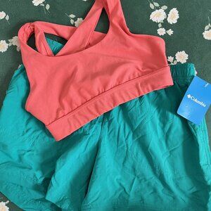 Summer Activewear Outfit Columbia Shorts + PBX Activewear Sports Bra Combo EUC